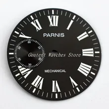 38,9 мм Parnis черный циферблат, светящиеся подходят ETA 6497 Чайка 36 серии механические Для мужчин часы
