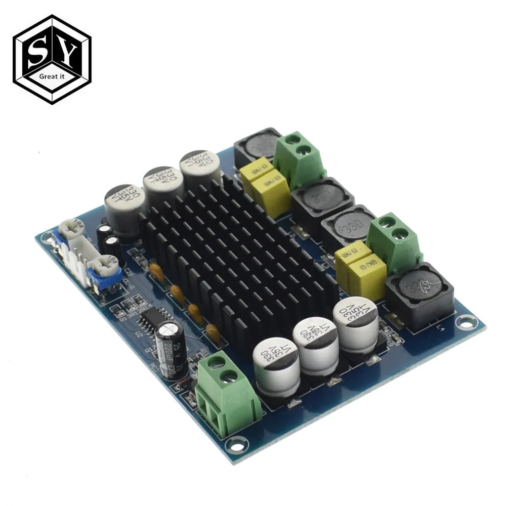 

1PCS Great IT DC 12V 24V 120W*2 TPA3116 D2 Dual Channel digital Power audio amplifier board good