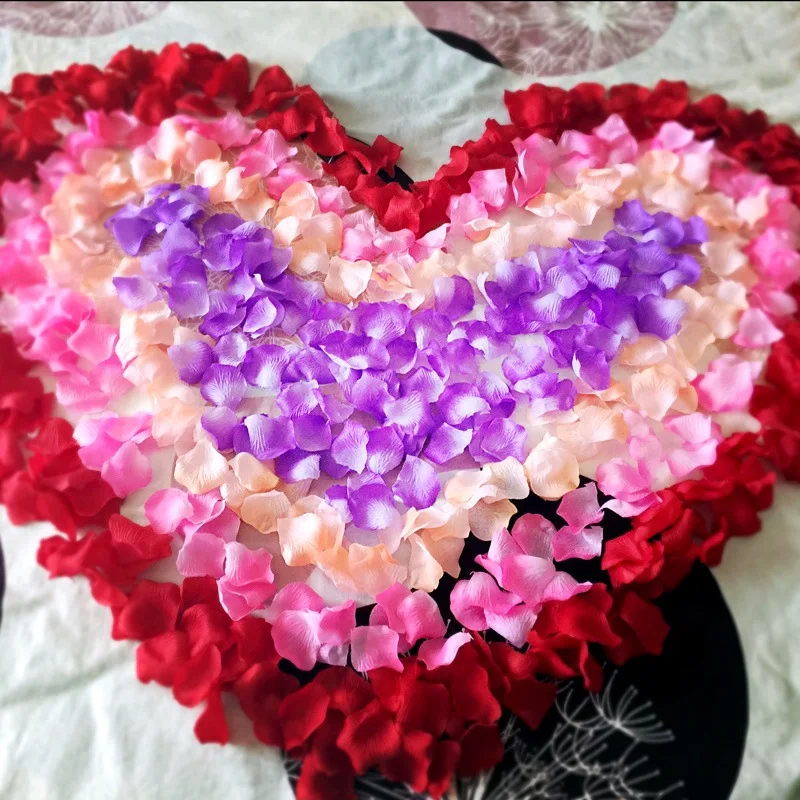 

16 Color 1000 Pcs/ Set Artificial Silk Rose Flowers Petals Party Wedding Decoration Festival Decor Flower Petals P15