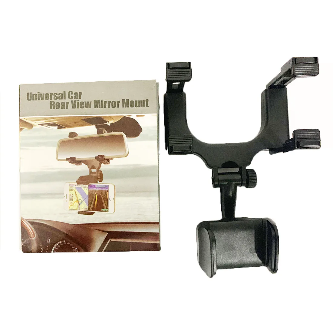

Universal car rearview mirror Mobile phone bracket multi-functional telescopic mobile phone bracket