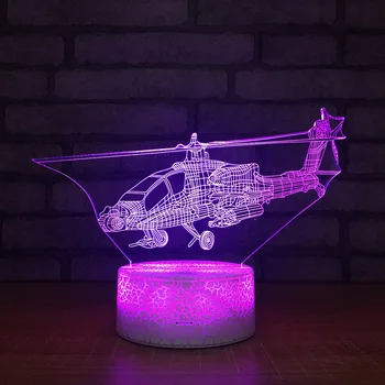 

Aircraft 3d Small Night Light Colorful Touch Usb Led Kids Lamp Creative Gifts Bedhead Small 3d Light Fixtures