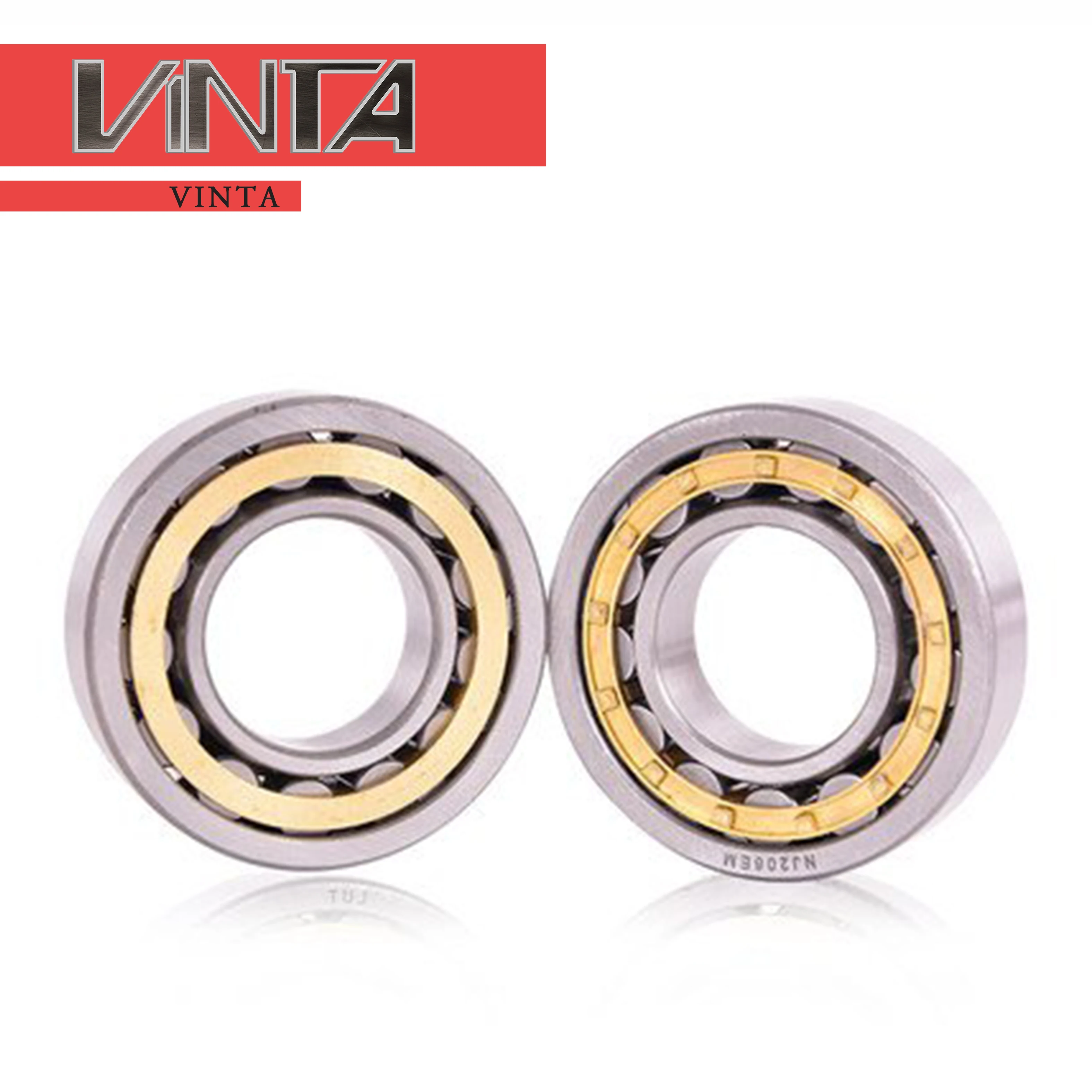 

2pcs/lot Cylindrical Roller Bearing NU 209 210 M 211 212 M Iron Brass Retainer High Speed Motor Hand Cart bearing shaft pulley