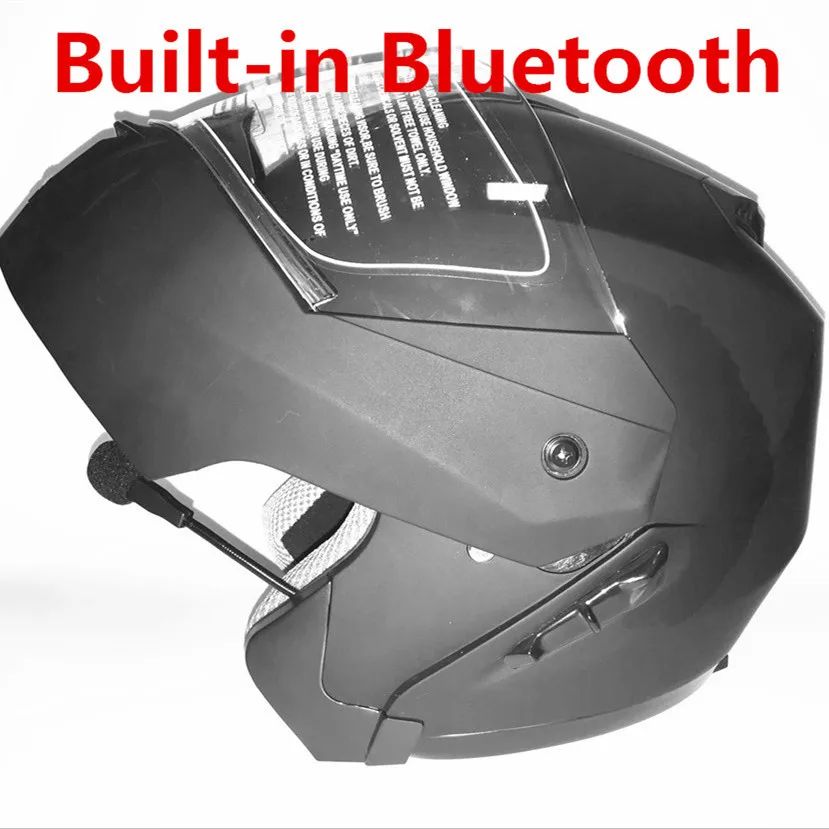 Встроенный Bluetooth модный двойной объектив флип-ап мотоциклетный шлем для мотокросса полный шлем для лица гоночный шлем s m l xl XXL