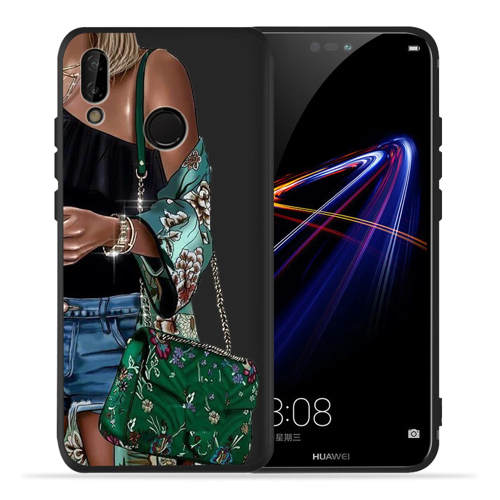 High heels Girl Flower Phone Case For Huawei Honor 20 Lite View 20 20Pro 10 Lite 9 Lite 10 9 8 8x 8c 8 Lite Capa Etui