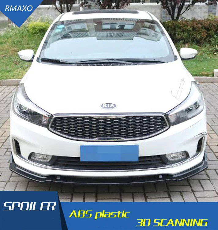 

For Forte K3 Rear spoiler ABS Rear front Bumper Diffuser Bumpers Protector For KIA K3 2016+ Rear After chrome lip rear spoiler