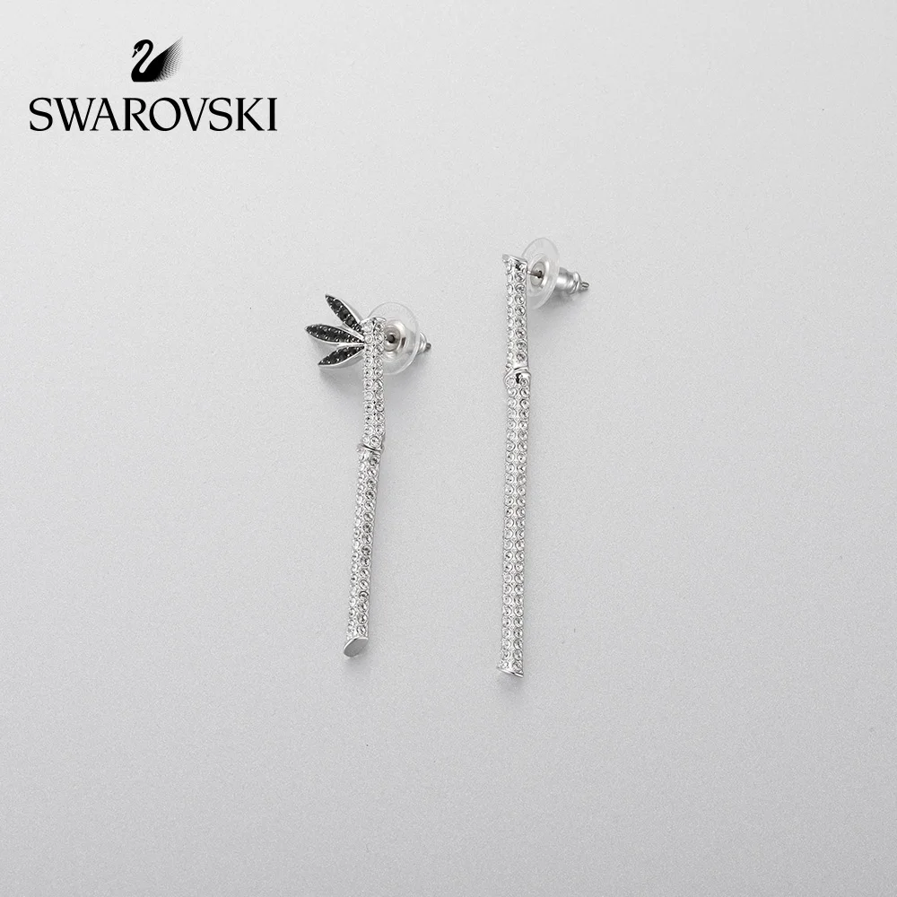

Original Genuine Swarovski MANDARIN BAMBOO Beautiful and Elegant bamboo leaf shape ear stud earrings female ear ornaments5409680