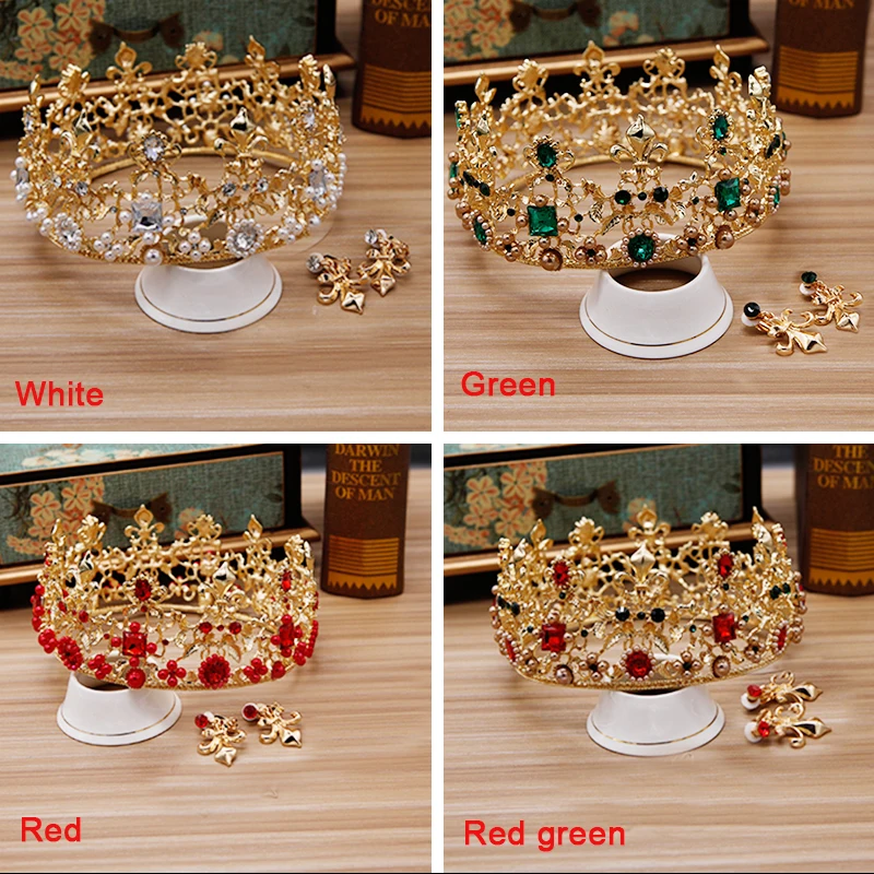 

Fashion retro bridal tiara crown crystal pearl alloy classic wedding hair accessories wedding tiara hair accessories for women