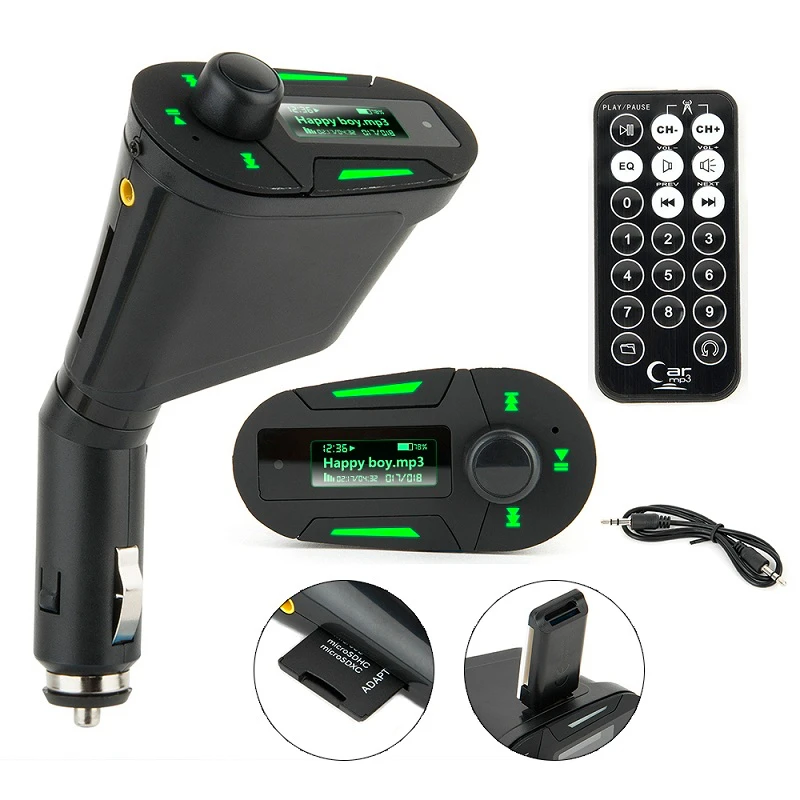 Мультиязычный модулятор USB MMC зарядное устройство удаленный MP3 плеер