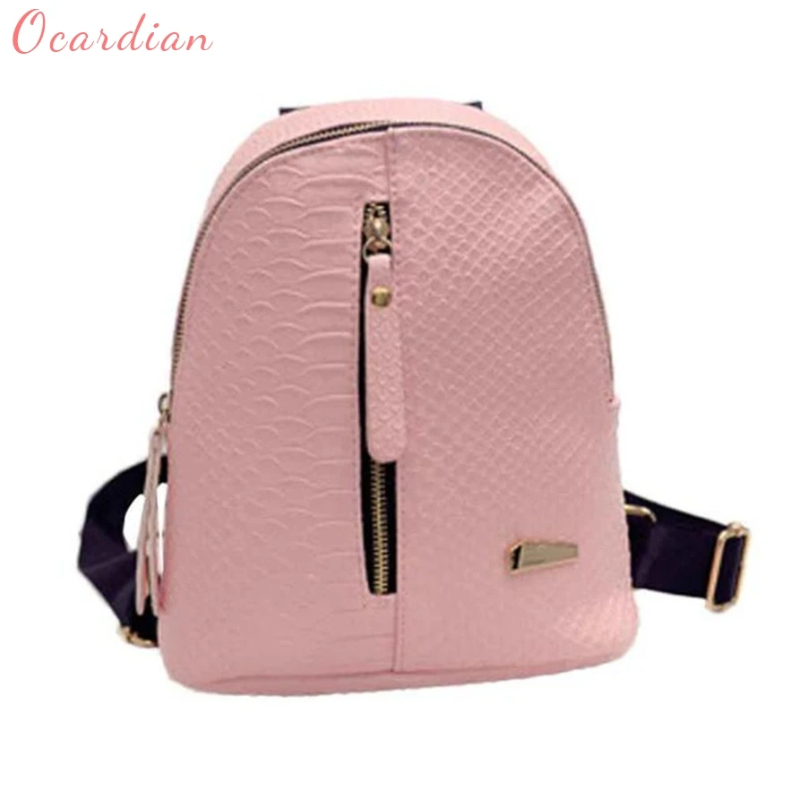 

OCARDIAN mochilas mujer Leather Backpack Women Shoulder Rucksack 2018 School Bags for Teenage Girl Sac A Dos Femme #50 Gift 1pc