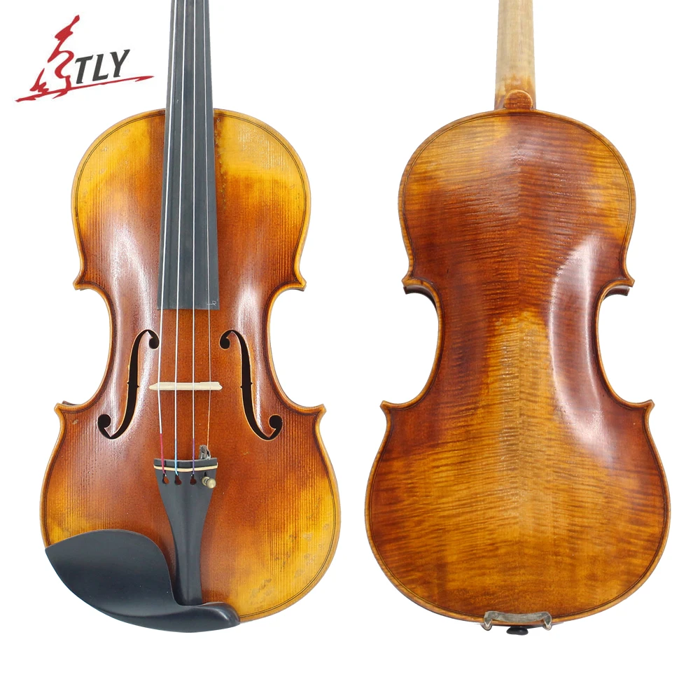 Best Price Master Handcraft Customized Antiqued Violin 4/4 Natural Flamed Maple Professional Violins Violino El violin