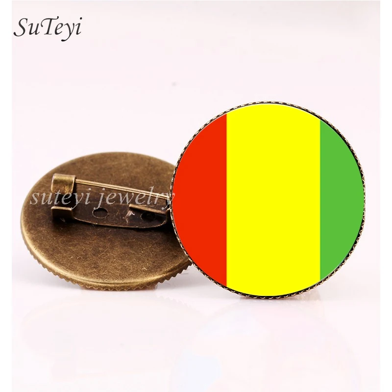 SUTEYI Африка Страна Кабо Верде/Гамбия значок с кристаллом брошь Конго/djiboty/флаг