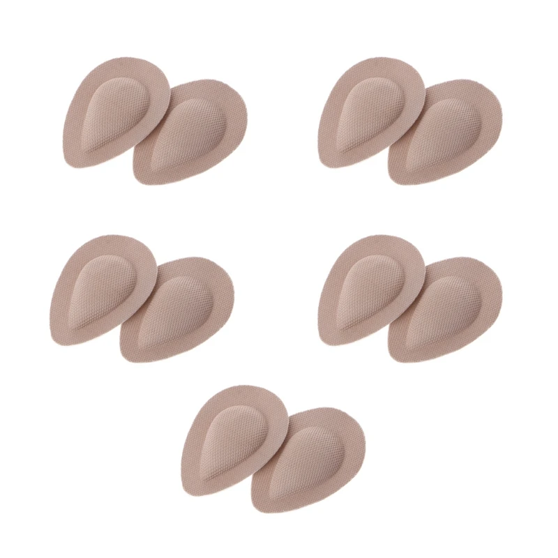 

5Pairs Forefoot Sticker For Women High Heels Flattie Non Woven Fabric Water Drop 2017 Nude Color New Small Soft