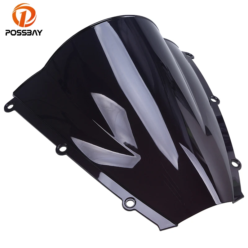 

POSSBAY Motorcycle Windscreen Windshield Screen Protector Dirt Bike Motorbike Wind Deflectors for Honda CBR600RR F5 2003 2004