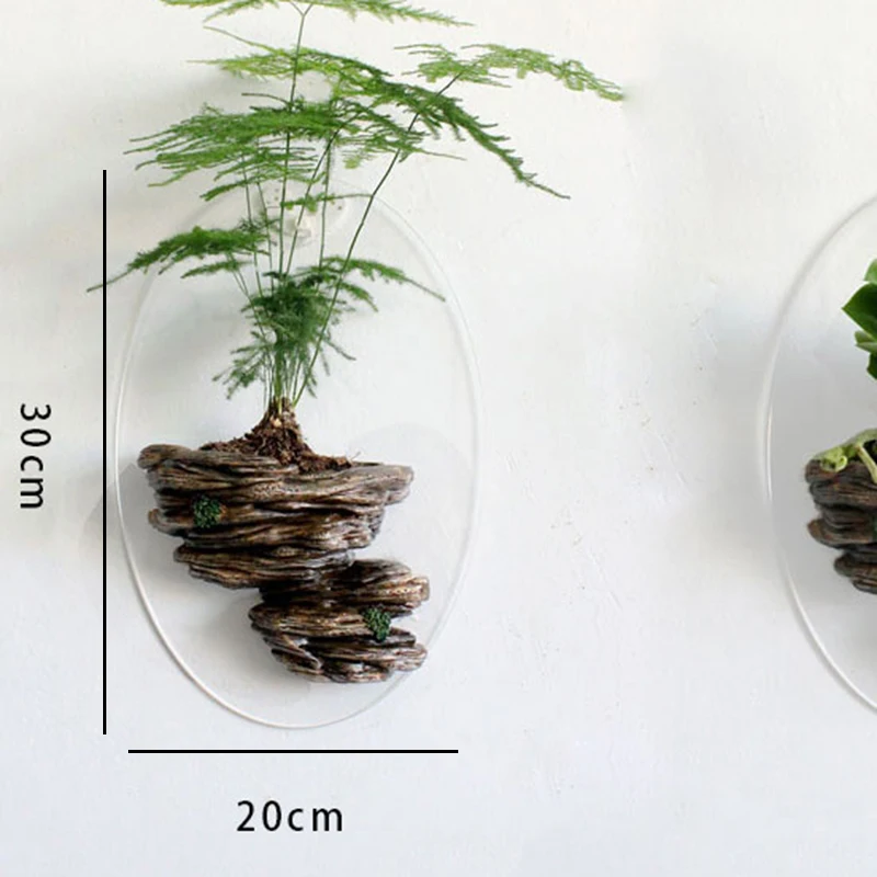 3D Фреска стенная ваза Гидропонные плантаторы цветочные горшки креативный домашний декоративный акрил настенный аквариум Rockery микро пейзаж - Цвет: D