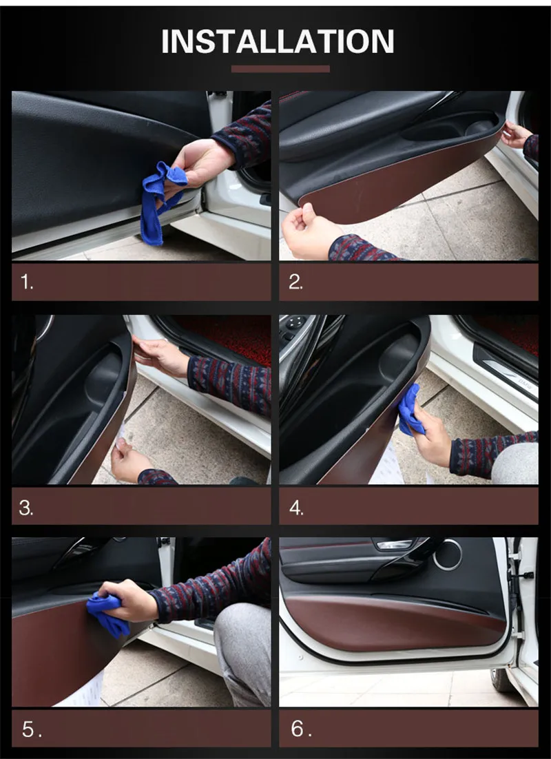 SRXTZM автомобиля Внутренний дверной укладки протектор боковой кромки защиты Pad Anti-защита спинки кресла крышки наклейки для BMW E90 F30 F34 F10 4 шт./компл
