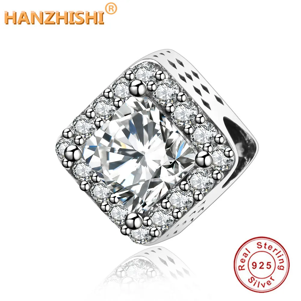 

2017 Winter Style Authentic 925 Sterling Silver Charm Bead Fit Original Pandora Charms Bracelets With Clear Cubic Zirconia DIY