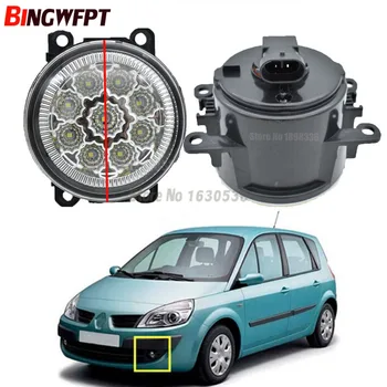 

2x Car Exterior Accessories H11 LED Fog Lamps Front Bumper Lights For Renault Scenic 2/II JM0 JM1 MPV 2003-2009
