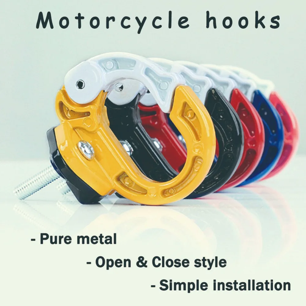 Bicycles Metal Luggage Helmet Hook Mount Bike Handlebar Strong Stable Buckle Bag Bottle Holder Hanger With Screws Accessories