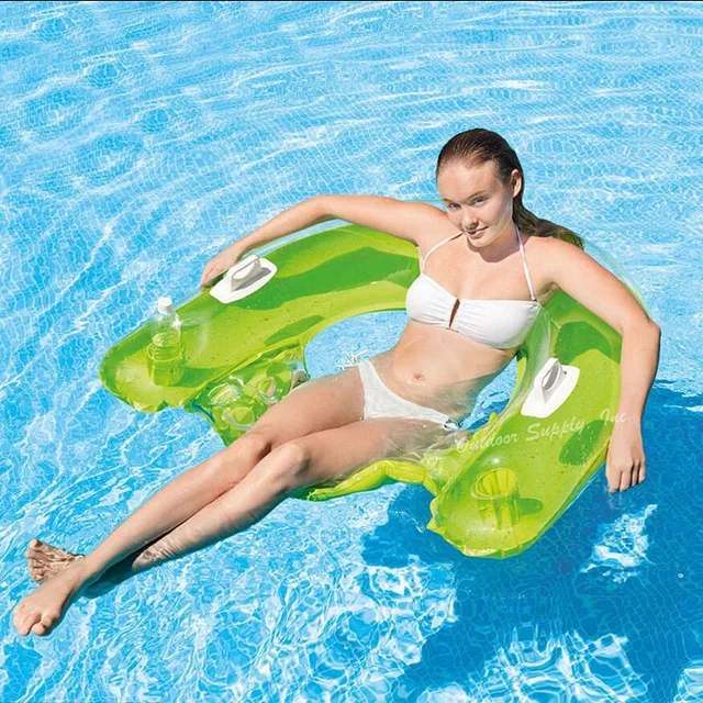 152x99cm Inflatable floating bed floating raft adult children water cushion surfboard  water reclining chair 1