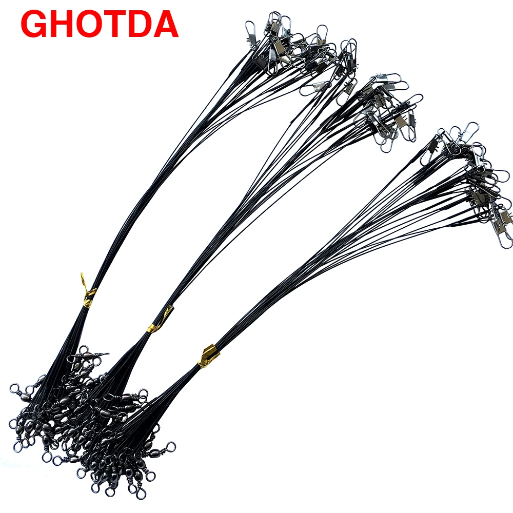 

20pcs Fishing Line for Lead Steel Fishing Wire Fishing Cord Rope Fishing Leader Trace the Lines Spinner Shark Expert Leash