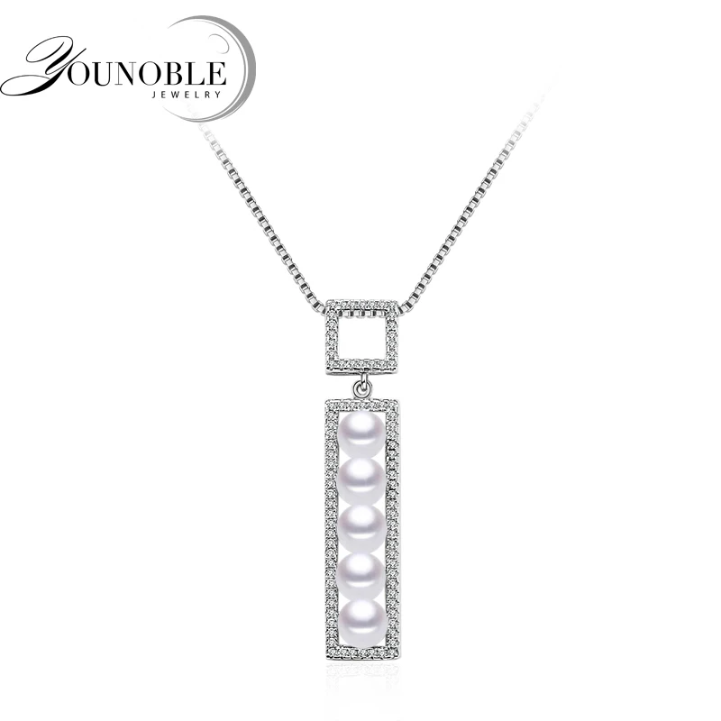 

925 Silver Pendant,natural freshwater mother pearl pendant necklace jewelry woman trendy anniversary girl best gift white 45cm