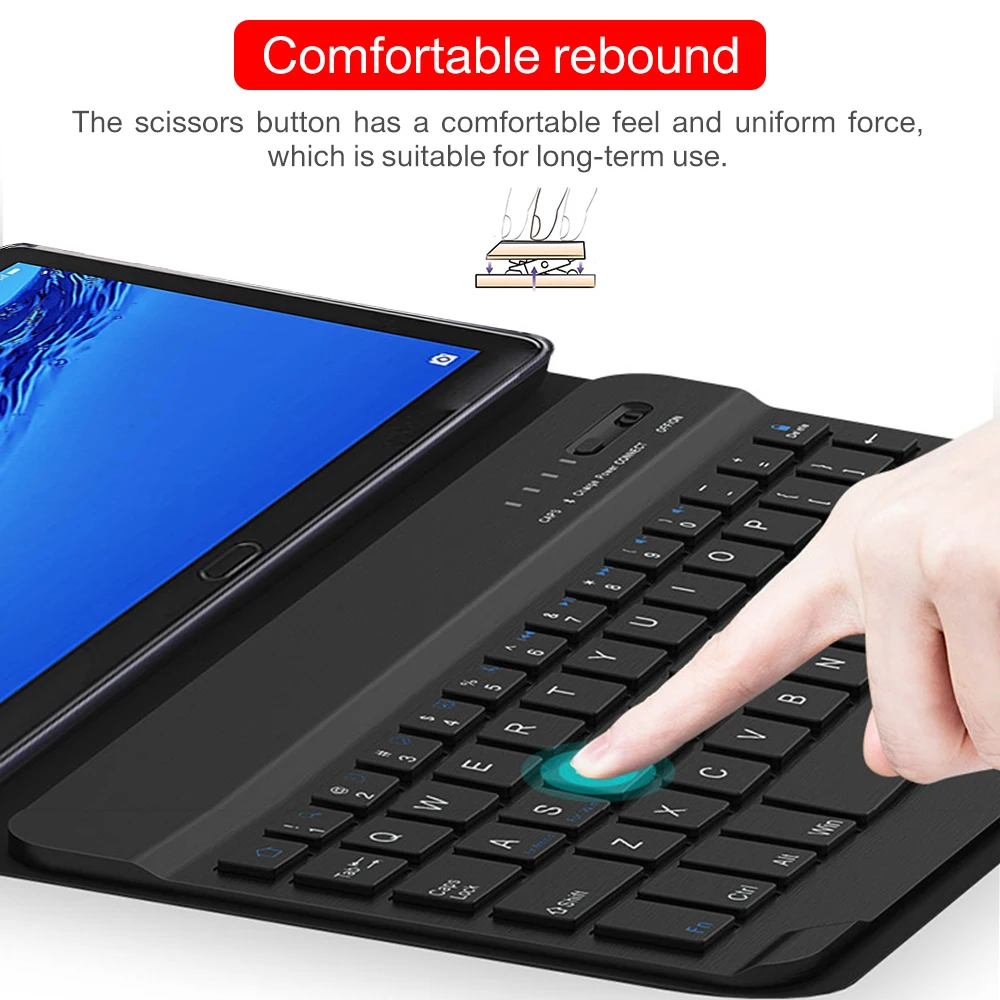  Bluetooth Keyboard Case for Huawei Mediapad M5 Lite 10 10.1 BAH2-W09/L09/W19 Case Keyboard for Huaw