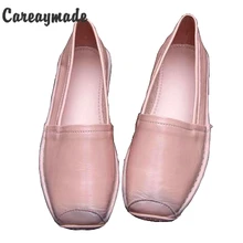 Careaymade/Женская обувь из воловьей кожи ручной работы в народном стиле; женская обувь без застежки; обувь с мягкой подошвой; экспорт; Рыбацкая обувь