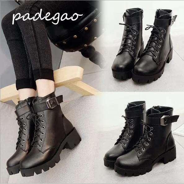

Women's boots new hot before the tie in the tube Martin boots casual wild comfortable fashion ladies tide boots A206