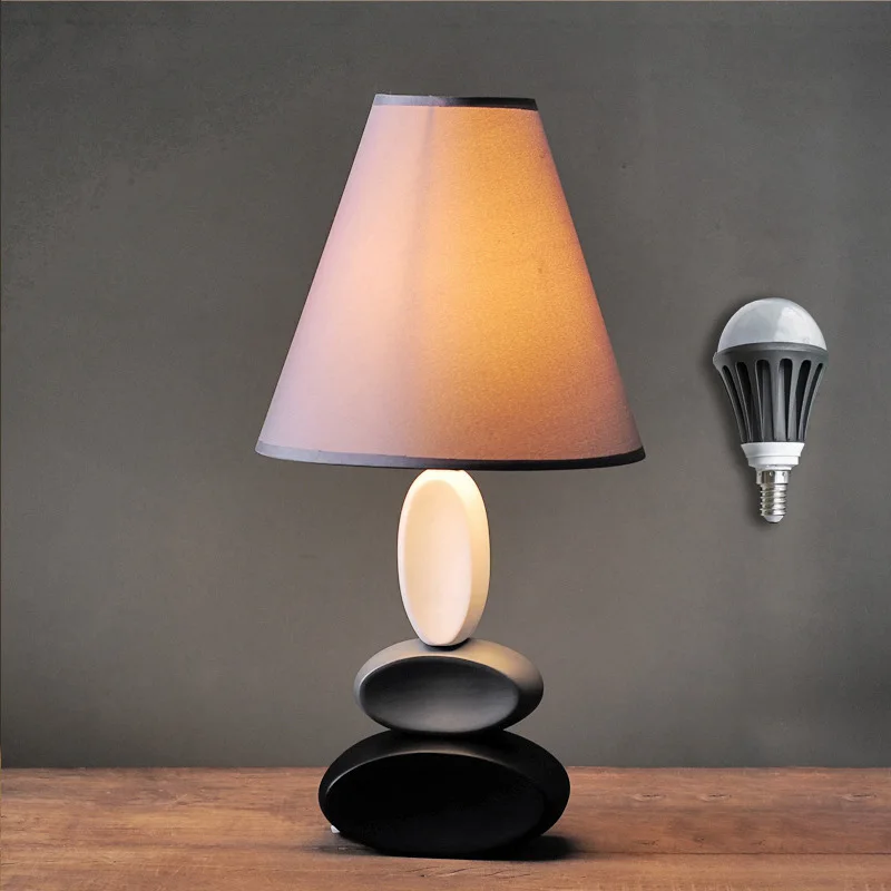 

E27 Nordic Simple Ceramic LED Table Lamp Minimalist Style for Desk Decoration Bedroom Bedside Reading Modern Light Fixtures