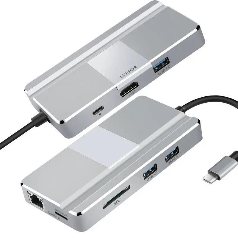 

YC217 Hub 7 Port Adapter HDMI Low Temperature USB Computer Accessories for Type C Macbook