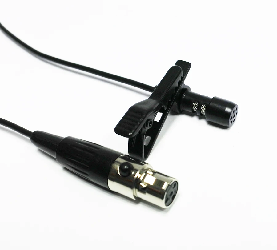 lavalier clip condenser mic 4 pin mini XLR connector for bodypack