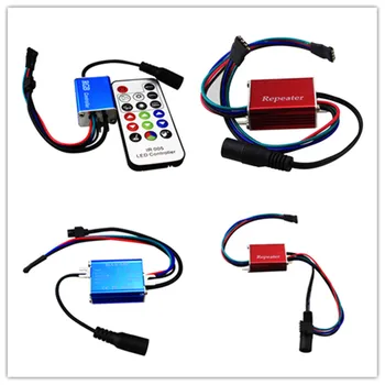 

LED Controller RGB Colorful With IR Remote Control 12A Mini Dimmer 12-24V, 3 Channel Red LED Repeater LED Amplifier Controller