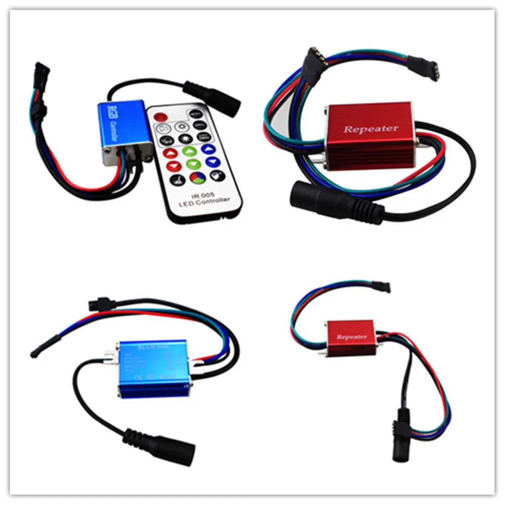 Цветной СВЕТОДИОДНЫЙ пульт управления RGB с ИК пультом дистанционного 12 А мини