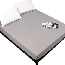 Одноцветный матрас для кровати, водонепроницаемый матрас, защитная накладка, простыня, раздельное водяное постельное белье с эластичным серым 160