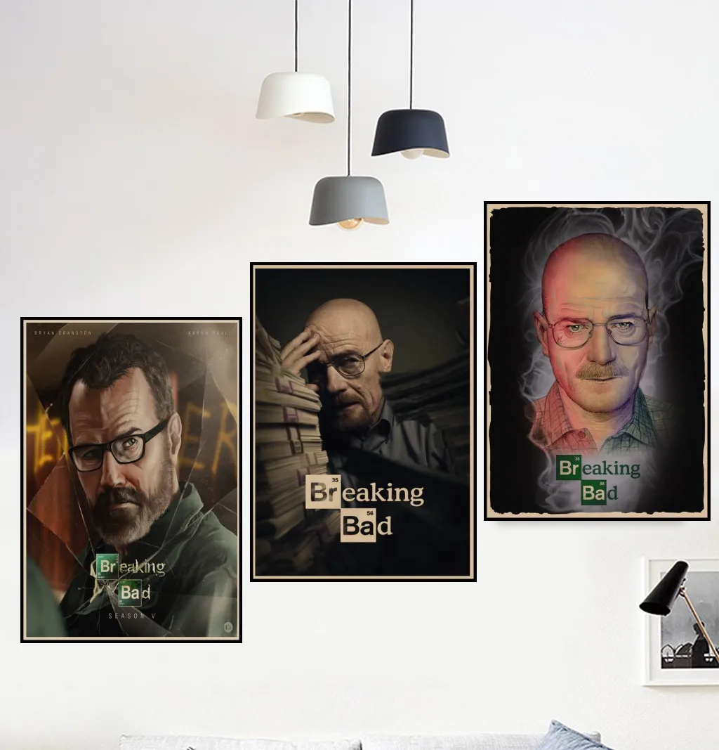 

Breaking Bad Movie Posters Vintage USA Movie posters Retro Kraft Paper Wall Sticker Bar Cafe Home Decor Gift A6