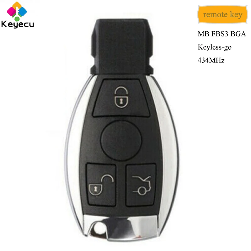 

KEYECU Keyless Go Smart Remote Key With 434MHz - FOB for Mercedes-Benz FBS3 BGA W221 W216 W164 W251 S ML GL R Series Year 2009+