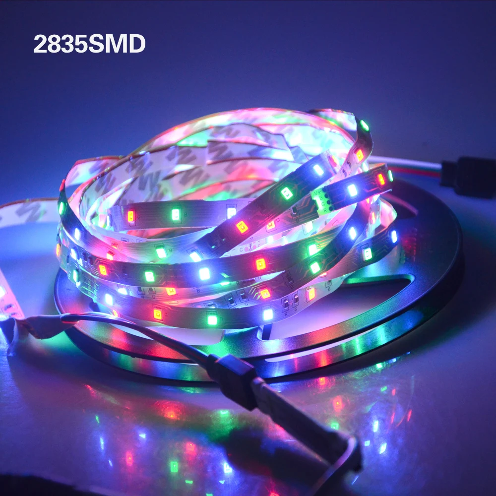 5 м/рулон RGB Светодиодная лента 2835 5050 3528 3014 SMD DC 12 В + 24Key пульт дистанционного