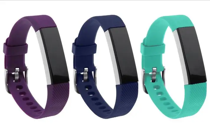 Alta группы для Fitbit Alta Регулируемый замена группы для fit бит Альта предотвращает трекер упасть 3 шт./лот - Цвет: Purple Navy Teal