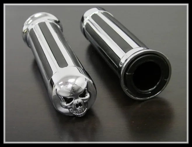 

1" CHROME HAND GRIPS For Harley Sportster Dyna Softail Road King Glide Cruiser