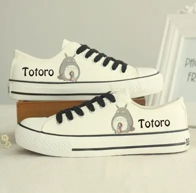 Новое поступление; обувь для костюмированной вечеринки «Мой сосед Тоторо»; парусиновая обувь унисекс с героями мультфильмов «Тоторо»; обувь с принтом японского аниме; 010901 - Цвет: 1
