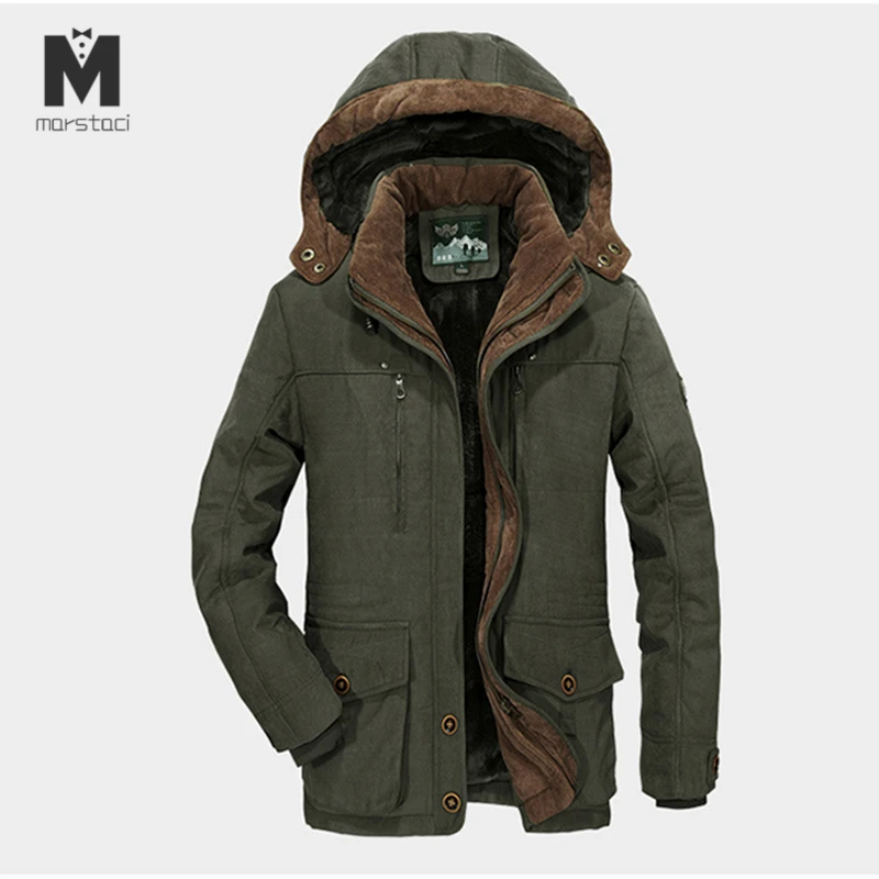 Marstaci мужские зимние пальто флисовые теплые толстые куртки Мужская Верхняя одежда ветрозащитное повседневное пальто с капюшоном мужские s