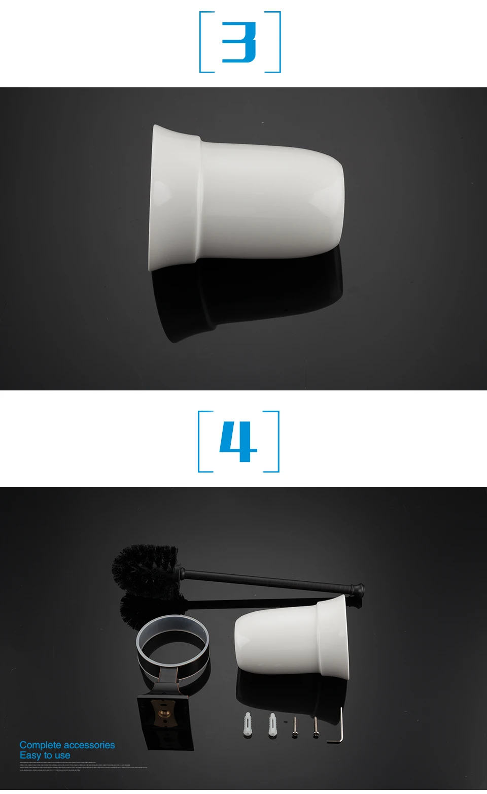 GAPPO держатель для туалетной щетки черный латунный аксессуары для ванной комнаты с Cetamic подстаканник настенный набор оборудования для ванной