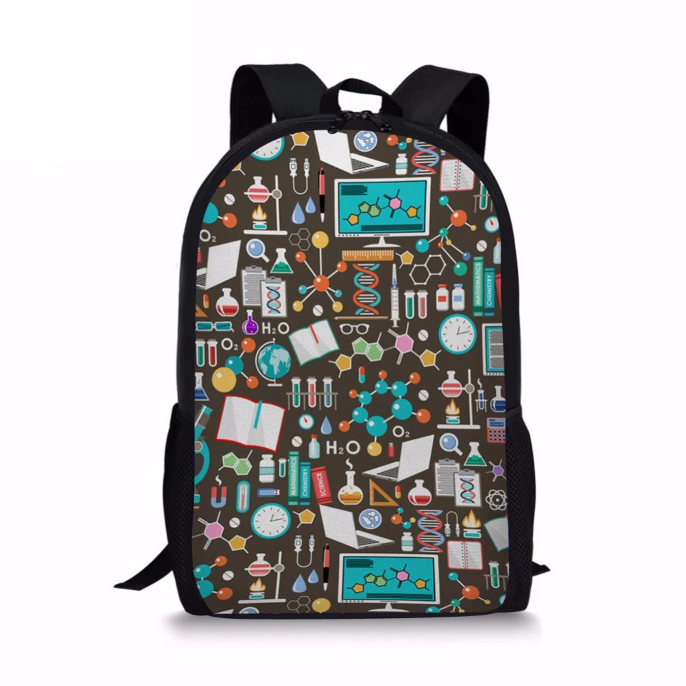 

Chemistry Backpacks for Teenage Boys Print School Children Bag Tumblr Rucksack 17 Inch Laptop Backpack for Men 2018