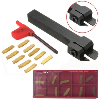 

1 Set Holder Boring Bar with 10pcs MGMN200-G Inserts Wrench for Lathe Turning Tools --M25