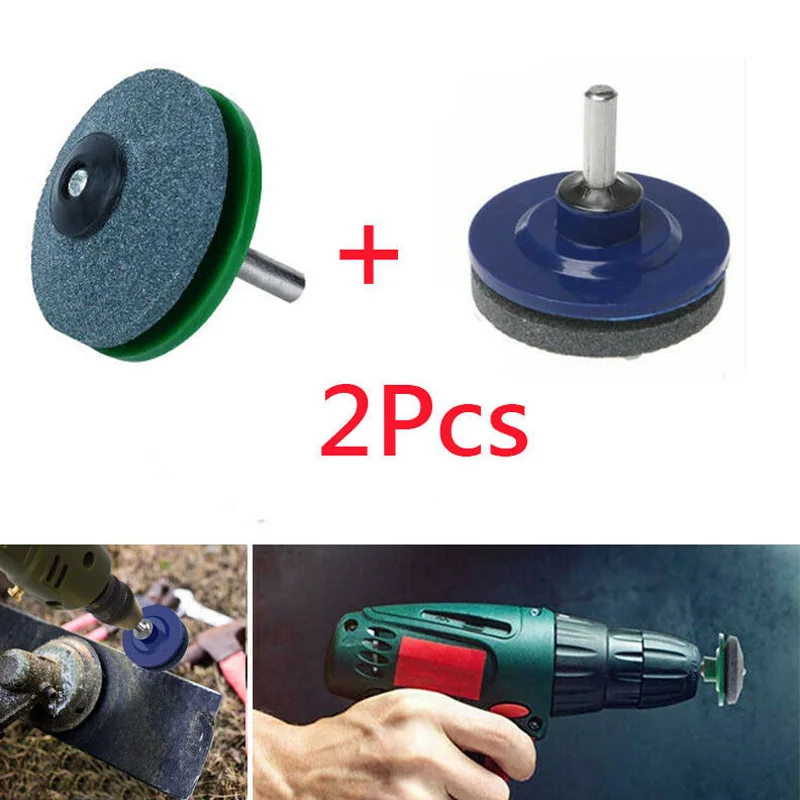 

Blade Lawn mower sharpener 50*47 mm Universal 2Pcs Yard Garden Parts Accessories Hand drills Grinding Convenient