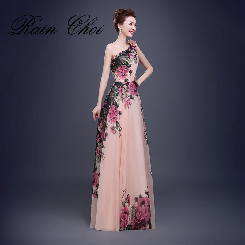 long floral print formal dresses