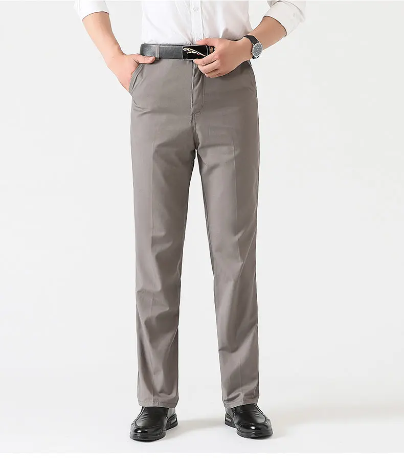 MuLS Casual Pants Men Cotton Straight Cargo Man Pant Spring Summer Autumn Formal Male Work Trousers MidWaist Full Length Size 40 14