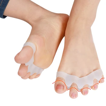 

Silicone Toe Separators Orthotics Stretchers Align Correct Overlapping Toes manicure separador de dedos de los pies