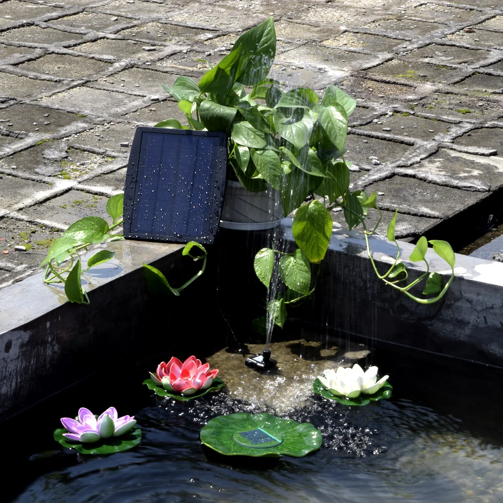 

Garden Decorative Fountain Solar Power Fountains Pluggable Solar Power Panel Landscape Pool Water Fountain Garden Decoration