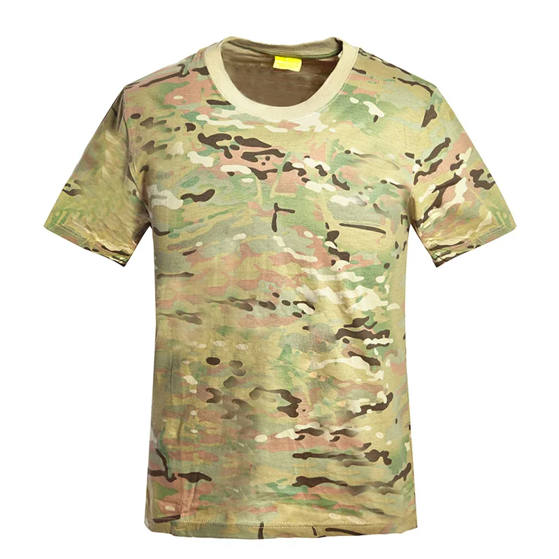 WOLFONROAD Мужская футболка для отдыха на природе и туризма летняя футболка для охоты камуфляжная спортивная рубашка Военная тактическая одежда - Цвет: CP